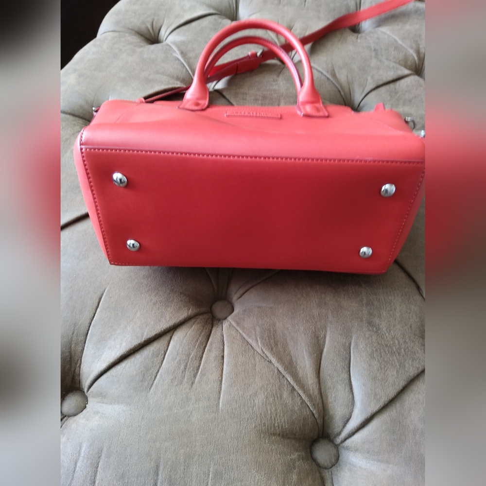 Vera Bradley Coral-Red Vegan Leather Shoulder Bag - Picture 7 of 10